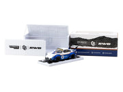 RWB 993 #2 "Liberty Walk" White and Blue Metallic with Container Packaging "Hobby64" Series 1/64 Diecast Model Car by Tarmac Works image 4