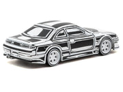 VERTEX Silvia (S14) "Designed by Joshua Vides" Black and White "Global64" Series 1/64 Diecast Model Car by Tarmac Works image 3