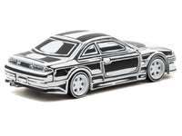 VERTEX Silvia (S14) "Designed by Joshua Vides" Black and White "Global64" Series 1/64 Diecast Model Car by Tarmac Works image 3