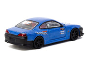 Nissan Vertex Silvia (S15) RHD (Right Hand Drive) #10 "Tarmac Works 10th Anniversary" Blue Metallic "Global64" 1/64 Diecast Model Car by Tarmac Works image 3