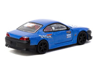 Nissan Vertex Silvia (S15) RHD (Right Hand Drive) #10 "Tarmac Works 10th Anniversary" Blue Metallic "Global64" 1/64 Diecast Model Car by Tarmac Works image 3