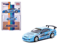 Nissan Silvia (S15) Vertex RHD (Right Hand Drive) "GReddy" Light Blue "Global64" Series 1/64 Diecast Model by Tarmac Works image 3
