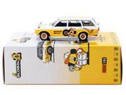 Datsun Bluebird 510 Wagon "Ohige no Pon" White with Orange Stripes and Graphics "Global64" Series 1/64 Diecast Model Car by Tarmac Works image 4