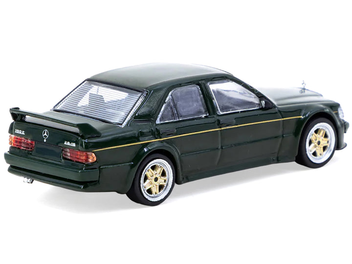Mercedes-Benz 190 E 2.5-16 EVO 1 "Toyo Tires" Dark Green "Global64" Series 1/64 Diecast Model by Tarmac Works image 2