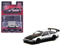 Toyota Sprinter Trueno AE86 Widebody RHD (Right Hand Drive) White and Black with Tarmac Cards "Global64" Series 1/64 Diecast Model by Tarmac Works image 3
