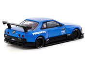 Nissan Skyline (R32) Widebody RHD (Right Hand Drive) #10 "Tarmac Works 10th Anniversary" Blue Metallic "Global64" 1/64 Diecast Model Car by Tarmac Works image 3