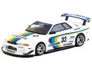 Nissan Skyline GT-R (R32) Widebody RHD (Right Hand Drive) #32 "Greddy - Jonsibal Designworks" White with Stripes "Global64" Series 1/64 Diecast Model by Tarmac Works image 2