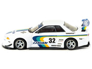 Nissan Skyline GT-R (R32) Widebody RHD (Right Hand Drive) #32 "Greddy - Jonsibal Designworks" White with Stripes "Global64" Series 1/64 Diecast Model by Tarmac Works image 3
