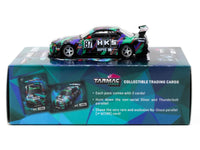 Nissan Skyline (R32) Widebody RHD (Right Hand Drive) #87 "HKS - Designed by Jon Sibal" Black with Graphics with Tarmac Cards "Global64" Series 1/64 Diecast Model Car by Tarmac Works image 3
