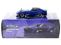 Nissan Fairlady Z S30 Widebody RHD (Right Hand Drive) "Designed by Jon Sibal" Blue Metallic "Global64" Series 1/64 Diecast Model Car by Tarmac Works image 3