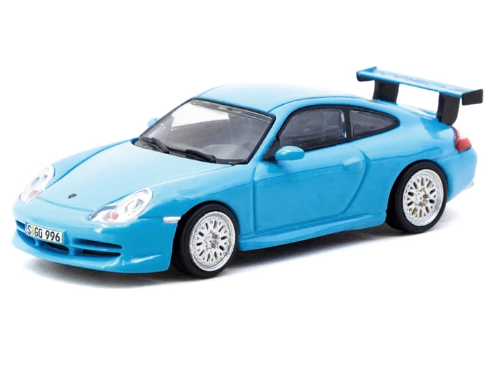 Porsche 911 GT3 (996) Light Blue "Global64" Series 1/64 Diecast Model by Tarmac Works image 2