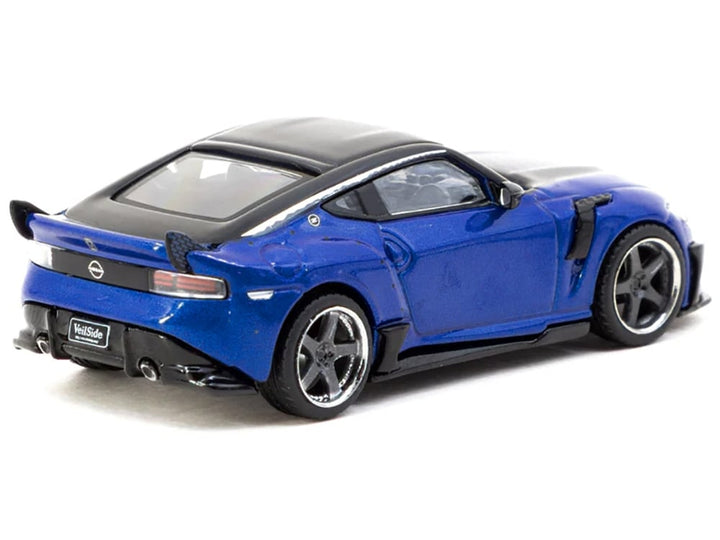 Nissan VeilSide FFZ400 Fairlady Z RHD (Right Hand Drive) Blue Metallic with Black Top "Global64" Series 1/64 Diecast Model by Tarmac Works image 2
