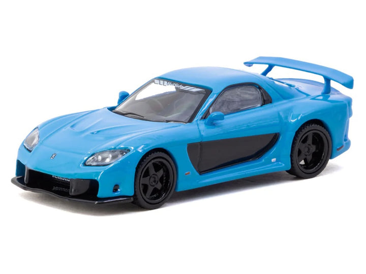 Mazda RX-7 "VeilSide Fortune7" RHD (Right Hand Drive) Blue "Global64" Series 1/64 Diecast Model Car by Tarmac Works image 2