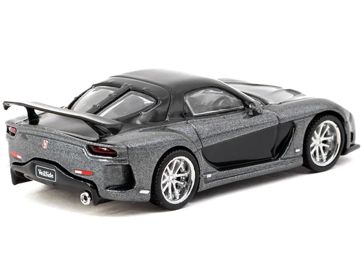 Mazda RX-7 "VeilSide Fortune7" RHD (Right Hand Drive) Gray Metallic and Black "Global64" Series 1/64 Diecast Model Car by Tarmac Works image 2