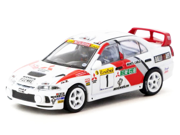Mitsubishi Lancer Evolution IV #1 Tommi Makinen - Seppo Harjanne 3rd Place "Monte Carlo Rally" (1997) "Global64" Series 1/64 Diecast Model by Tarmac Works image 2