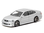 Toyota Vertex Aristo JZS161 RHD (Right Hand Drive) Silver Metallic "Global64" Series 1/64 Diecast Model Car by Tarmac Works image 2
