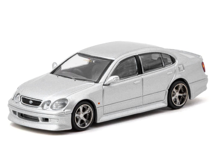 Toyota Vertex Aristo JZS161 RHD (Right Hand Drive) Silver Metallic "Global64" Series 1/64 Diecast Model Car by Tarmac Works image 2
