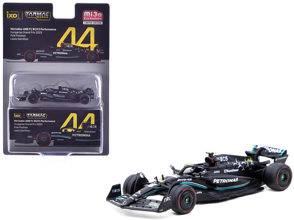 Mercedes-AMG F1 W14 E Performance #44 Lewis Hamilton Pole Position Formula One F1 "Hungarian GP" (2023) "Global64" Series 1/64 Diecast Model Car by Tarmac Works