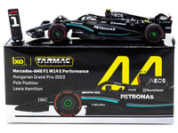 Mercedes-AMG F1 W14 E Performance #44 Lewis Hamilton Pole Position Formula One F1 "Hungarian GP" (2023) "Global64" Series 1/64 Diecast Model Car by Tarmac Works image 3