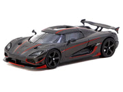 Koenigsegg Agera RS Black Carbon with Red Accents "Global64" Series 1/64 Diecast Model Car by Tarmac Works image 2