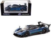 Pagani Zonda Revolucion Blue Metallic and Black with Light Blue Stripes "Global64" Series 1/64 Diecast Model Car by Tarmac Works image 2
