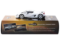 Koenigsegg CC850 White with Tarmac Cards "Global64" Series 1/64 Diecast Model by Tarmac Works image 4