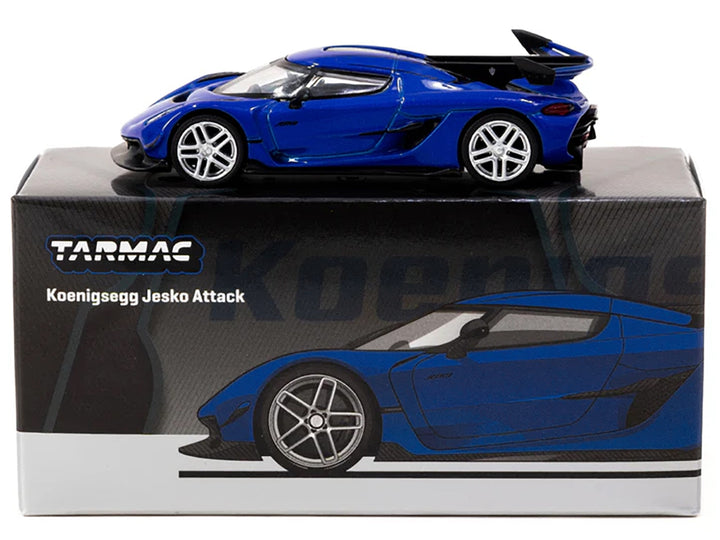 Koenigsegg Jesko Attack Blue Metallic "Global64" Series 1/64 Diecast Model by Tarmac Works image 2