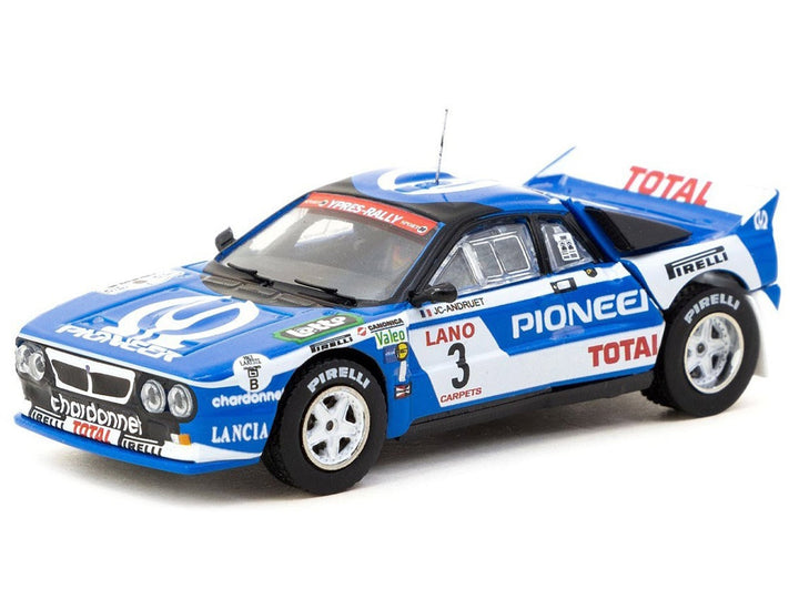 Lancia 037 Rally #3 Jean-Claude Andruet - Francoise Sappey 2nd Place "Ypres 24 Hours Rally" (1983) "Hobby64+" Series 1/64 Diecast Model Car by Tarmac Works image 2