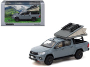Toyota Hilux Pickup Truck RHD (Right Hand Drive) Gray with Camping Equipment "Road64" Series 1/64 Diecast Model Car by Tarmac Works image 3