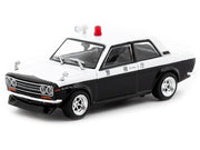 Datsun 510 "Japanese Police" Black and White "Road64" Series 1/64 Diecast Model Car by Tarmac Works image 2