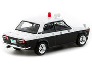 Datsun 510 "Japanese Police" Black and White "Road64" Series 1/64 Diecast Model Car by Tarmac Works image 3