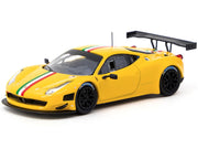 Ferrari 458 Italia GT3 Yellow with Italian Flag Stripes "Road64" Series 1/64 Diecast Model Car by Tarmac Works image 2