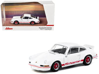 Schuco Tarmac Works Porsche 911 Carrera RS 2.7 Lightweight white red stripes Collab64 1:64 T64S-023-WR, view 1