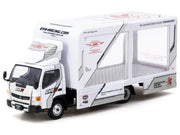 Mitsubishi Fuso Canter Mobile Display Truck RHD (Right Hand Drive) "EVA Racing" White with Graphics "Truck64" Series 1/64 Diecast Model Car by Tarmac Works image 2