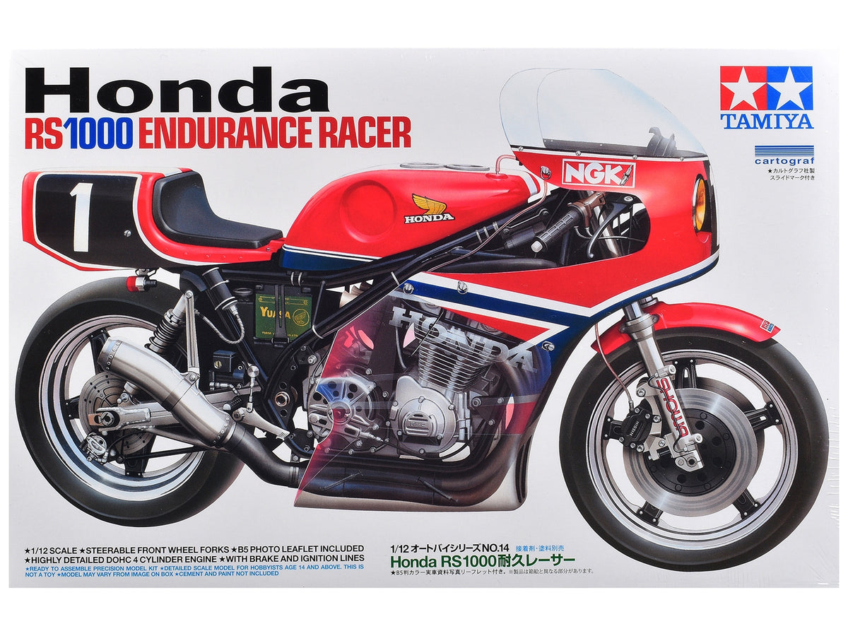 Model Kit Honda RS1000 Endurance Racer Motorcycle 1/12 Scale Model by Tamiya