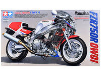 Tamiya 1:12 Yamaha FZR750R motorcycle model kit example; club selection varies.
