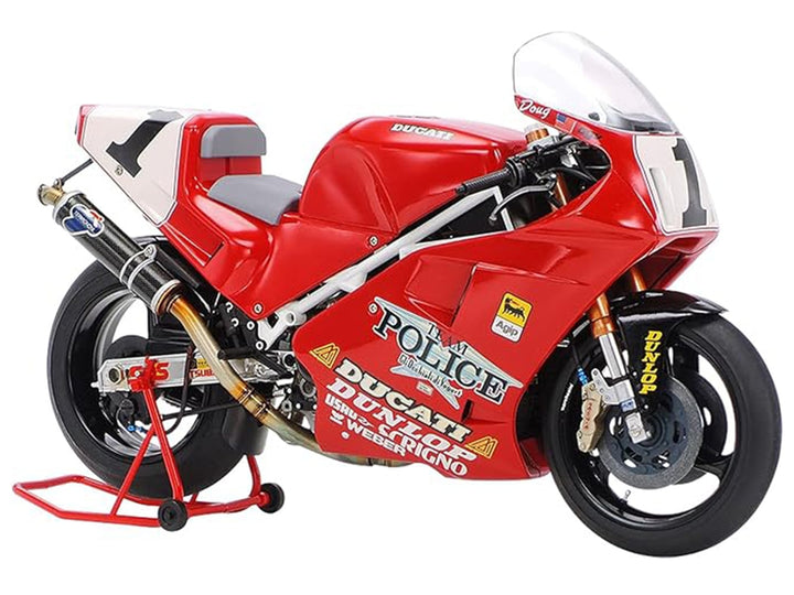 Model Kit Ducati 888 Superbike Racer Motorcycle 1/12 Scale Model by Tamiya image 2