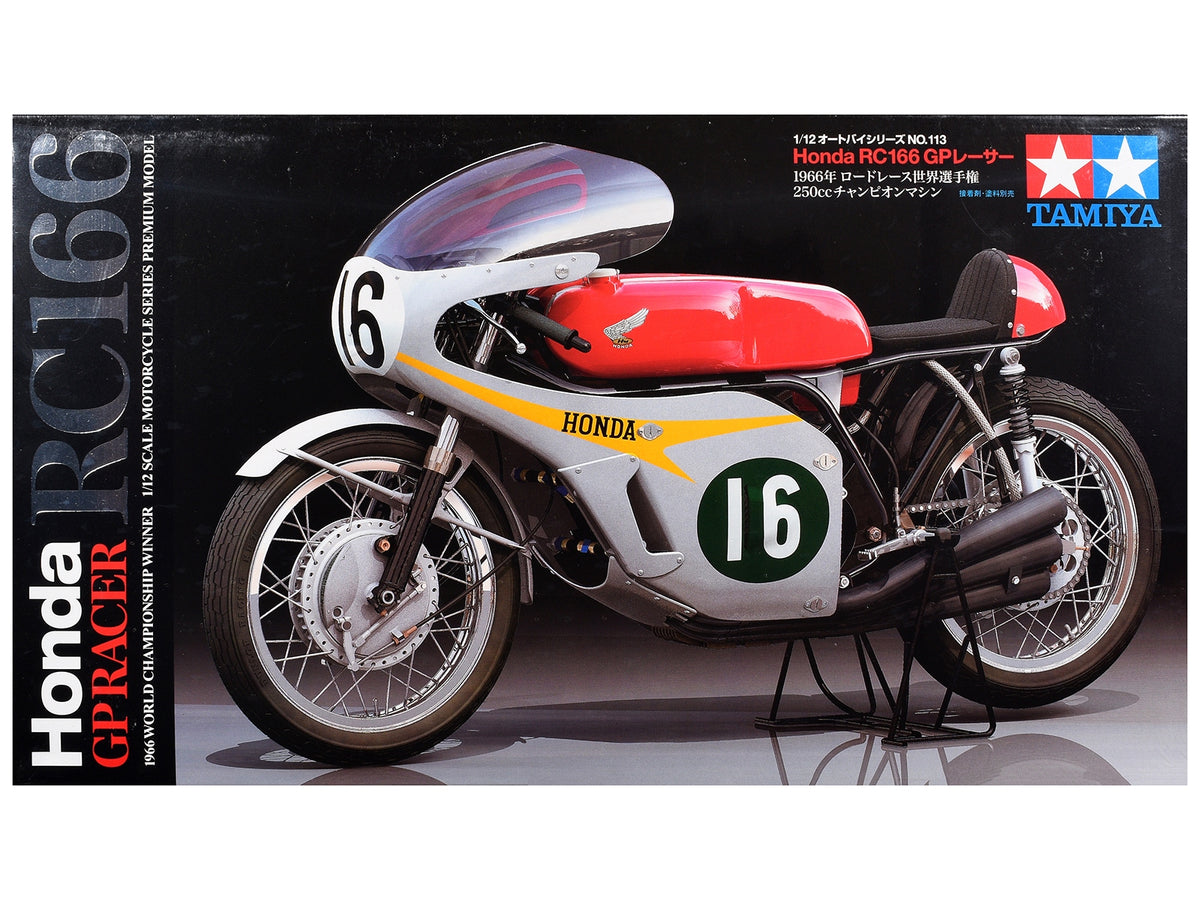 Model Kit Honda RC166 GP Racer Motorcycle 1/12 Scale Model by Tamiya– product image