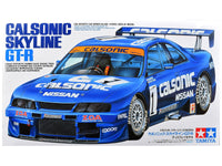 Tamiya 1:24 Calsonic Nissan Skyline GT-R model kit example for the Muncle Mikes Tamiya Car Model Kit Club; exact subscription selection varies.