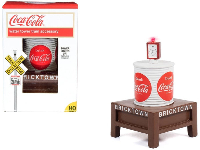 Classic Metal Works Coca-Cola Bricktown water tower with light 1:87 HO TC115, view 1