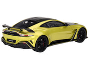 2022 Aston Martin V12 Vantage RHD (Right Hand Drive) Cosmopolitan Yellow with Black Hood and Top 1/18 Model Car by Top Speed image 2