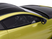 2022 Aston Martin V12 Vantage RHD (Right Hand Drive) Cosmopolitan Yellow with Black Hood and Top 1/18 Model Car by Top Speed image 3