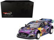 Ford Puma Rally1 #42 Craig Breen - Paul Nagle "M-Sport Ford WRT" 2nd Place "Rally Italia Sardegna" (2022) 1/18 Model Car by Top Speed image 3