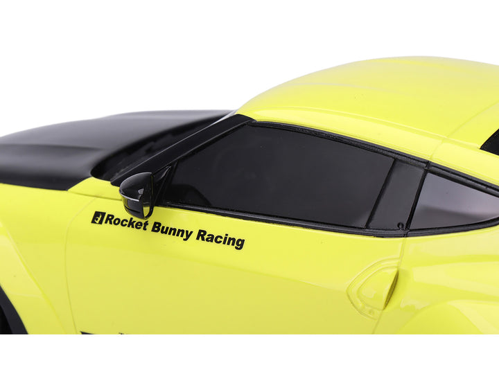 Nissan Z (RZ34) "Pandem" Ikazuchi Yellow with Matt Black Hood 1/18 Model Car by Top Speed image 2