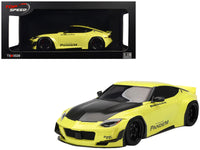 Nissan Z (RZ34) "Pandem" Ikazuchi Yellow with Matt Black Hood 1/18 Model Car by Top Speed image 4