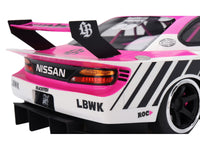 Nissan "LB-Super Silhouette" S15 SILVIA RHD (Right Hand Drive) #99 "Auto Finesse - SEMA 2023" White and Pink 1/18 Model Car by Top Speed image 3