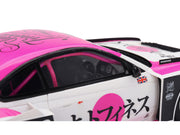 Nissan "LB-Super Silhouette" S15 SILVIA RHD (Right Hand Drive) #99 "Auto Finesse - SEMA 2023" White and Pink 1/18 Model Car by Top Speed image 4