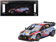 Hyundai i20 N Rally1 Hybrid #11 Thierry Neuville - Martijn Wydaeghe "Hyundai Shell Mobis WRT" Winner WRC "Monte Carlo Rally" (2024) 1/18 Model Car by Top Speed image 5