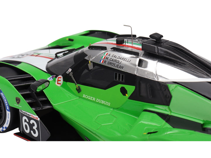 Lamborghini SC63 #63 Matteo Cairoli - Andrea Caldarelli - Romain Grosjean "Iron Lynx" IMSA "12 Hours of Sebring" (2024) 1/18 Model Car by Top Speed image 2