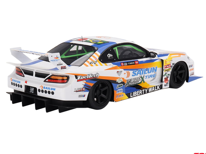 Nissan LB-Super Silhouette S15 SILVIA #555 Yukio Fausto "Formula Drift Japan" (2023) 1/18 Model Car by Top Speed image 2